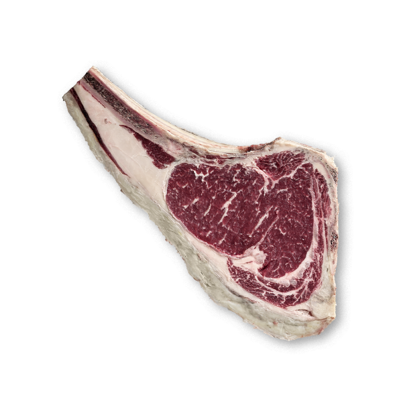 Working cow rib steak