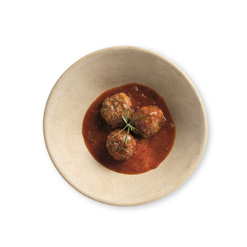 Ox meatballs with tomato sauce