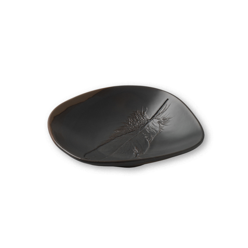 Fossil Feather deep plate...