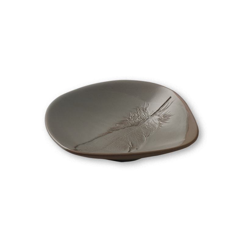 Fossil Feather deep plate...