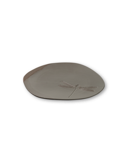 Fossil Plato libélula 32cm Blanco | Caja 4 Unidades