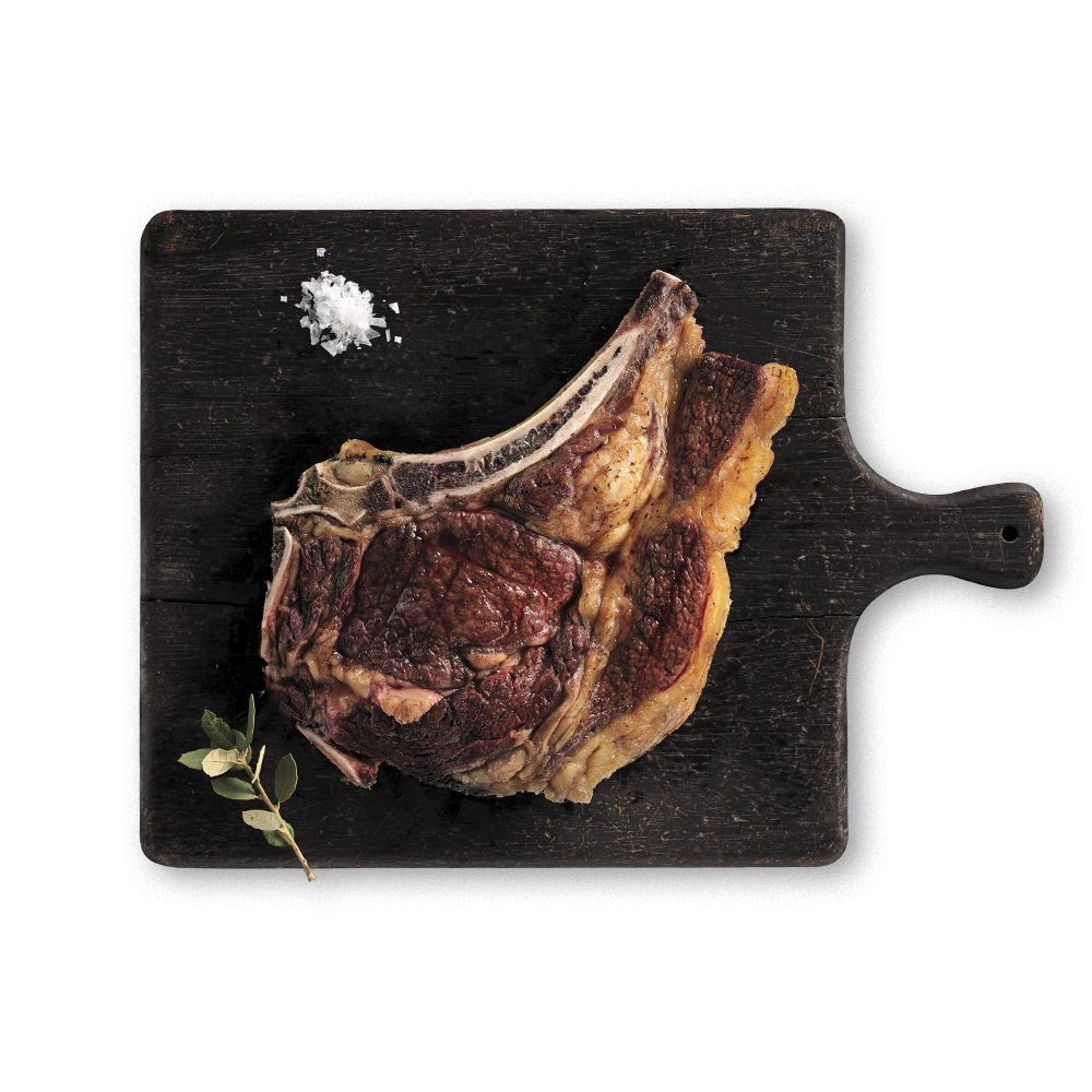 Cow premium rib steak dry aged +30